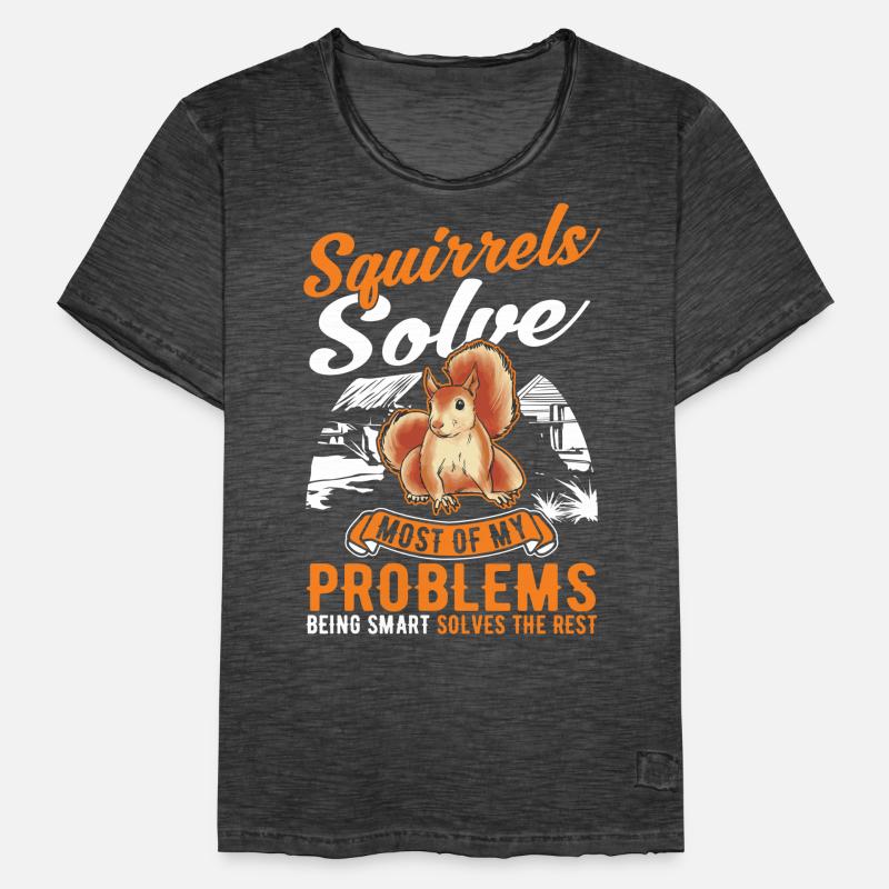 Squirrel Gift Grey Squirrel Men's Vintage T-Shirt
