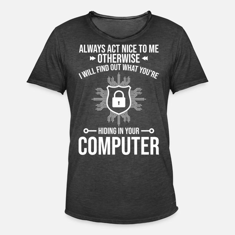 Cybersecurity Computer Security Cybersecurity - Men's Vintage T-Shirt - washed black