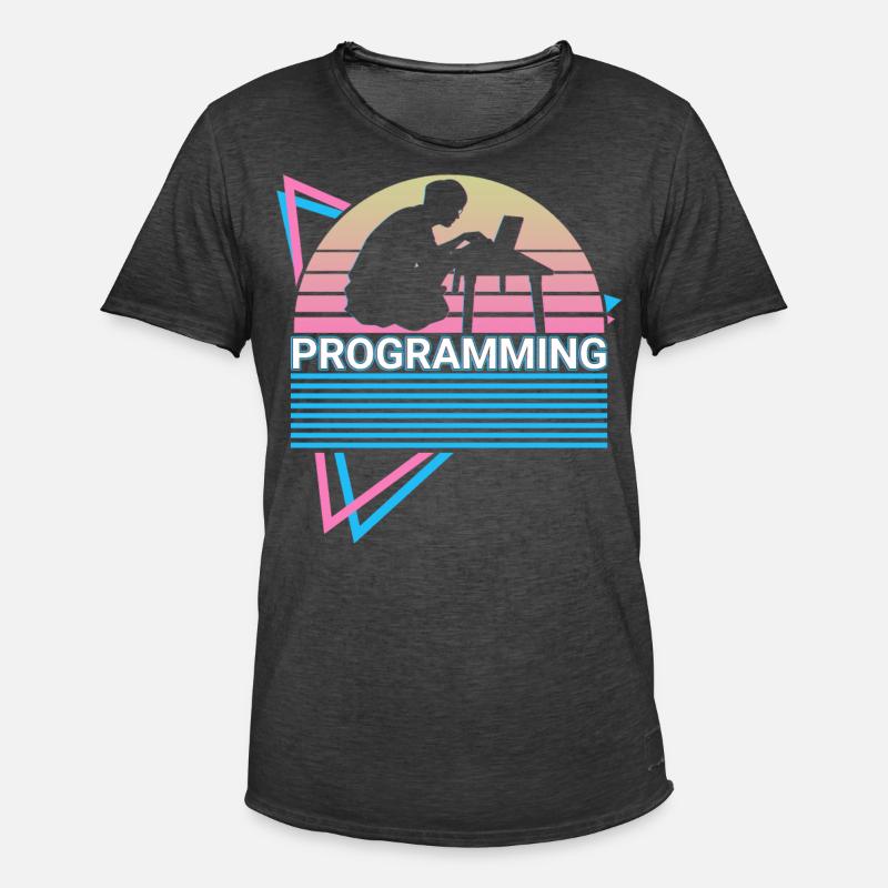 Programmeur de programmation Retro - T-shirt vintage Homme - noir vintage