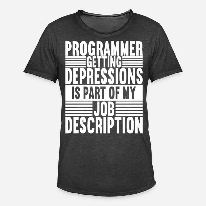 Programmer Computer Scientist - Men's Vintage T-Shirt - washed black