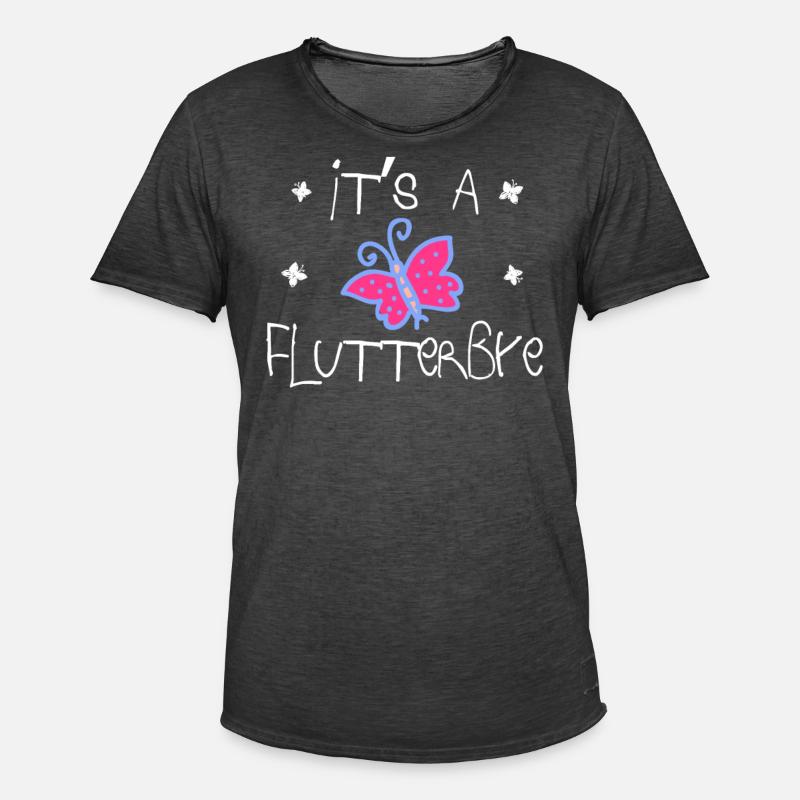 Es ist ein Flutterbye| Schmetterling - Männer Vintage T-Shirt - Vintage Schwarz