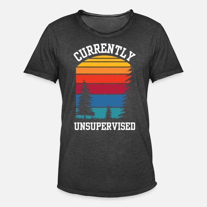 Currently unsupervised sarcastically unsupervised - Men's Vintage T-Shirt - washed black