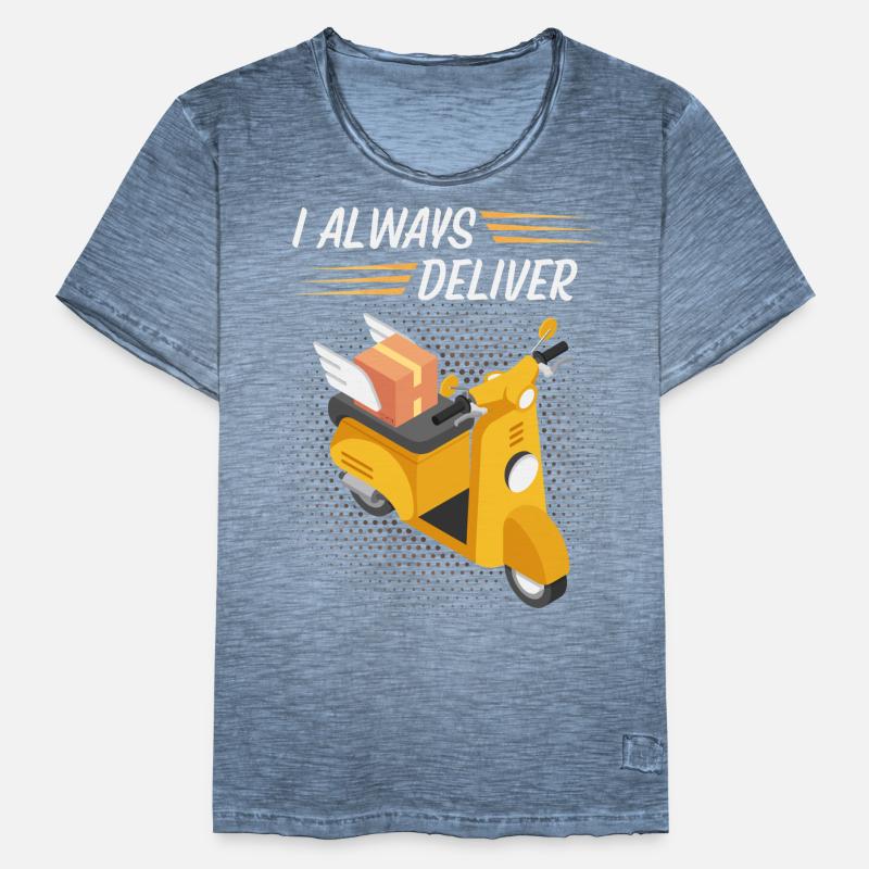 Courier, parcel deliverer, motorcycle, funny saying Men's Vintage T-Shirt