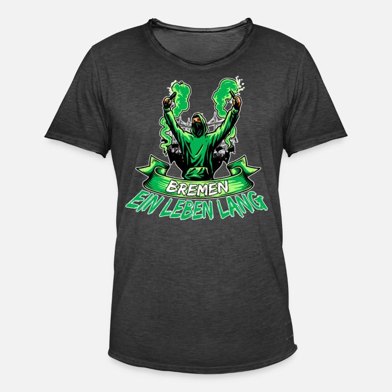 Bremen ein Leben lang - Männer Vintage T-Shirt - Vintage Schwarz
