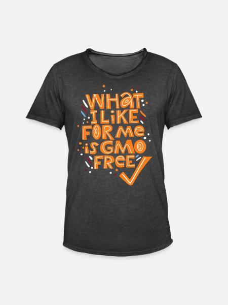 Lebensmittel ohne Gentechnik, GMO-Technik, Spruch - Männer Vintage T-Shirt - Vintage Schwarz