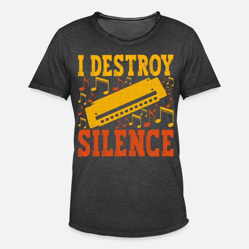 Harmonica Harmonica - Men's Vintage T-Shirt - washed black