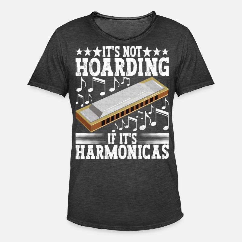 Harmonica Harmonica - Men's Vintage T-Shirt - washed black