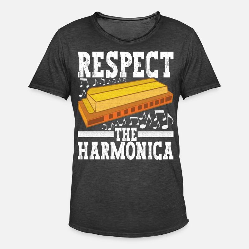 Harmonica Harmonica - Men's Vintage T-Shirt - washed black