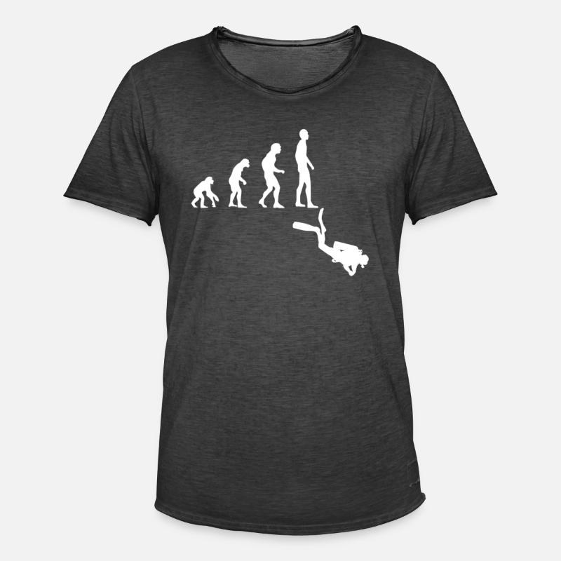 Evolution Diving - Men's Vintage T-Shirt - washed black
