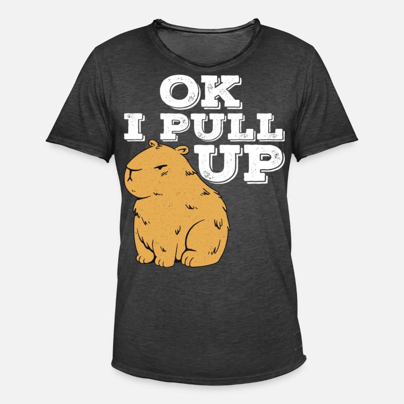 Ok I Pull Up - Men's Vintage T-Shirt - washed black