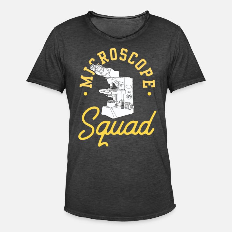 Microscope Team Microscopes Microscope Sayings - Men's Vintage T-Shirt - washed black
