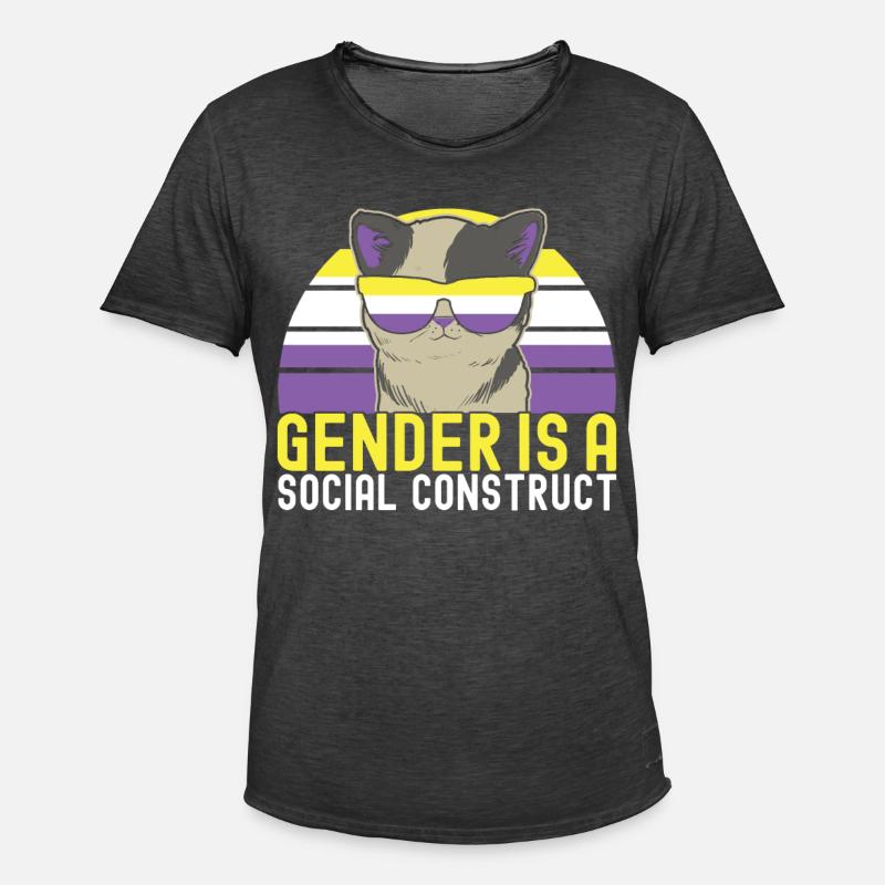 Non Binary Pride Genderqueer - Männer Vintage T-Shirt - Vintage Schwarz