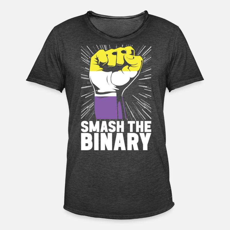 Non Binary Pride Genderqueer - Männer Vintage T-Shirt - Vintage Schwarz