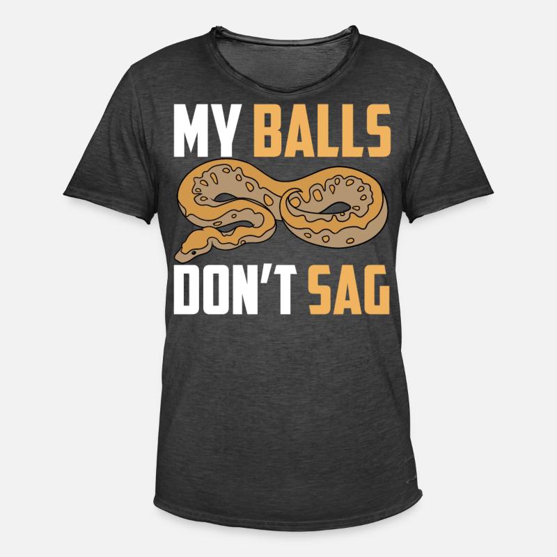 Kugelpython Schlange - Männer Vintage T-Shirt - Vintage Schwarz