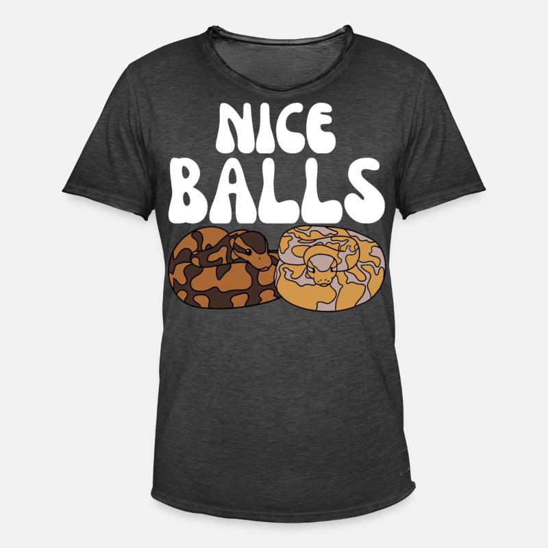 Ball Python Snake - Men's Vintage T-Shirt - washed black