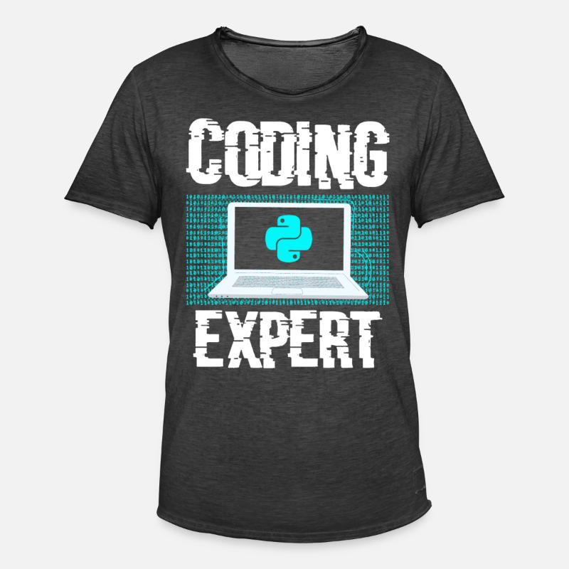 Coding Experte Coder Programmieren Programmierer - Männer Vintage T-Shirt - Vintage Schwarz