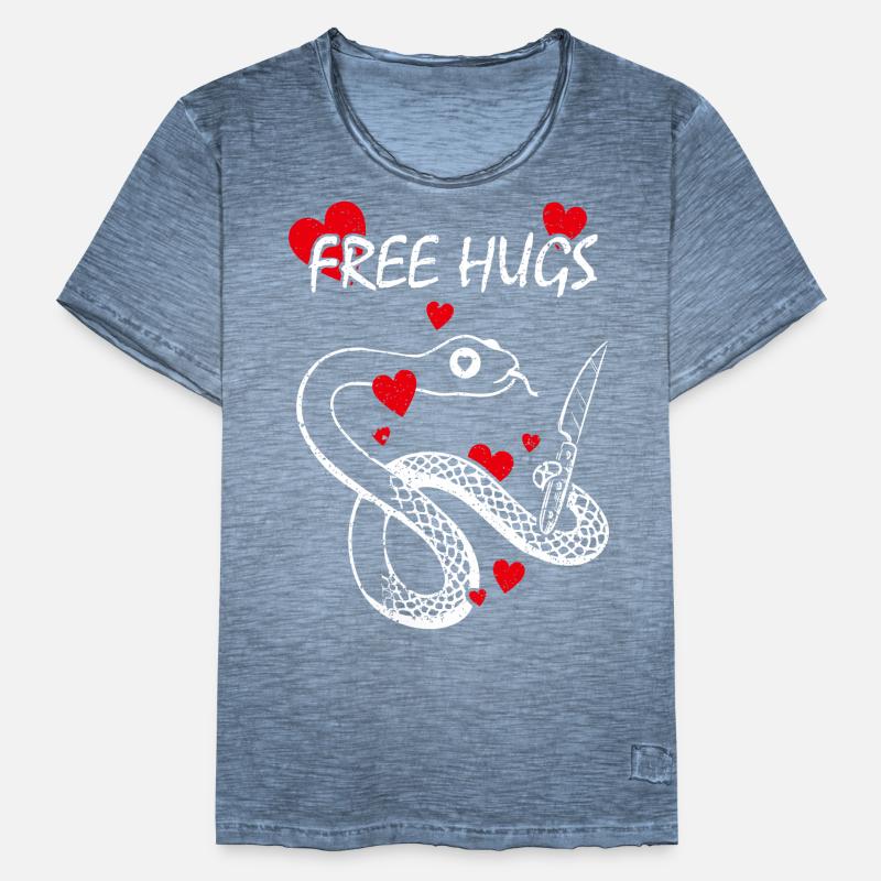 Free Hugs Constrictor Snakes Boa Python Men's Vintage T-Shirt