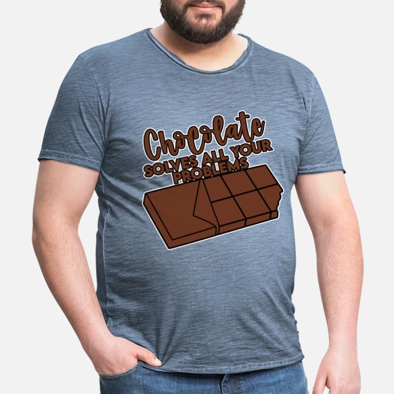 Chocolate Solves All Your Problems 4 Men's Vintage T-Shirt