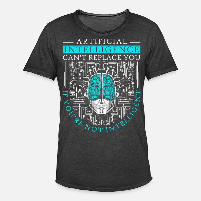 Artificial Intelligence Algorithm Brain - Männer Vintage T-Shirt - Vintage Schwarz