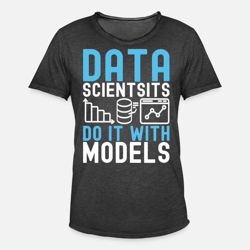 Data Science Data Analyst - Men's Vintage T-Shirt - washed black