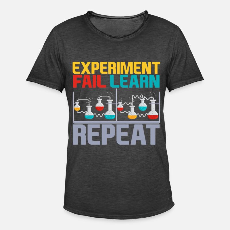 Experiment Fail Learn Repeat 4 - Männer Vintage T-Shirt - Vintage Schwarz