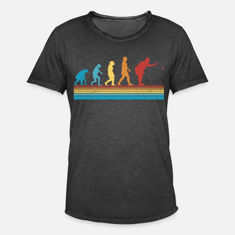 Boccia Evolution Boule Petanque - Männer Vintage T-Shirt - Vintage Schwarz