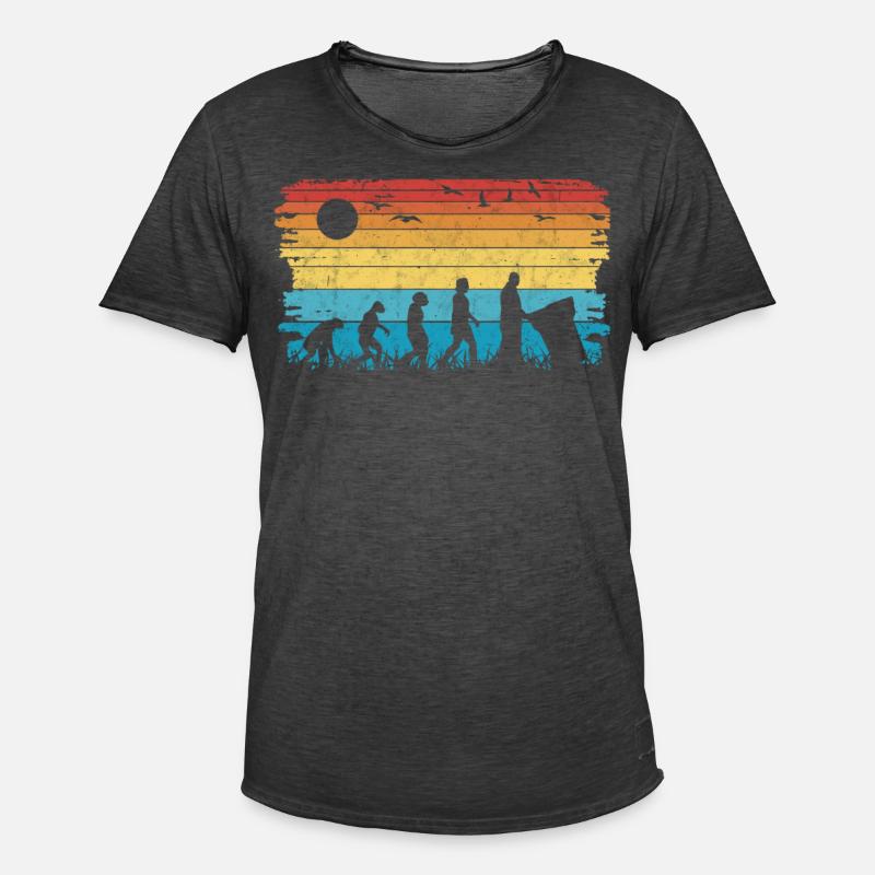 Müllmann Evolution Müllabfuhr Müllwagen - Männer Vintage T-Shirt - Vintage Schwarz