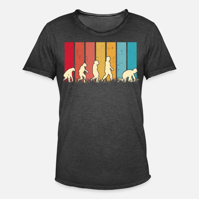 Fliesenleger Evolution Retro - Männer Vintage T-Shirt - Vintage Schwarz