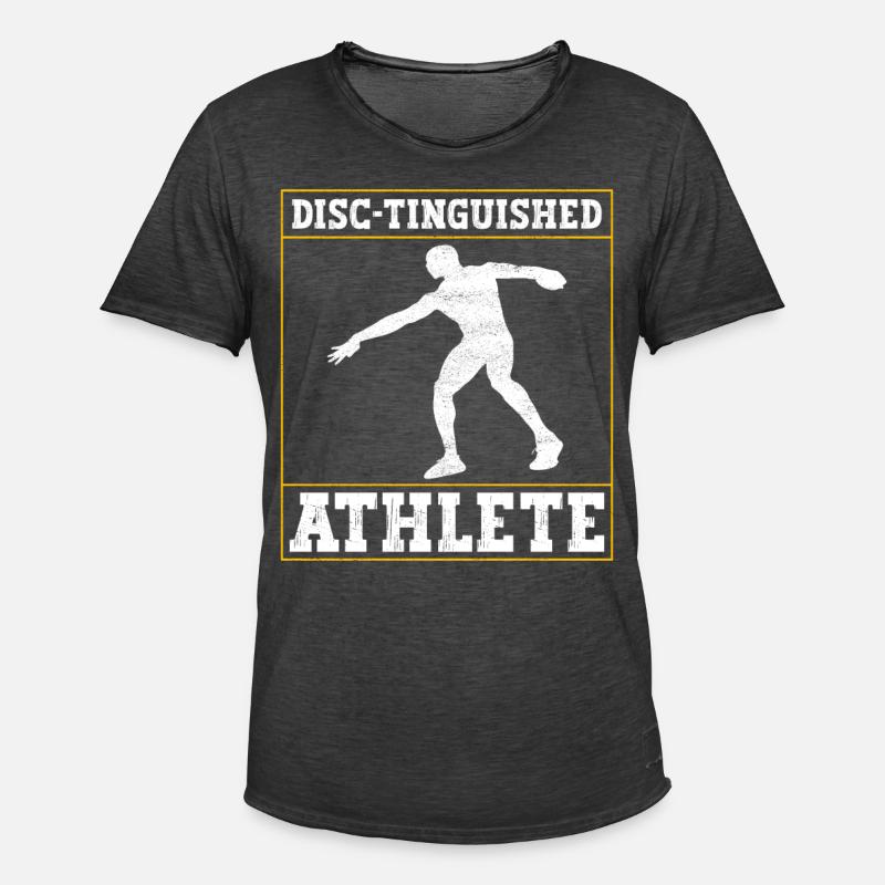 Diskuswerfer Diskuswerfen - Männer Vintage T-Shirt - Vintage Schwarz