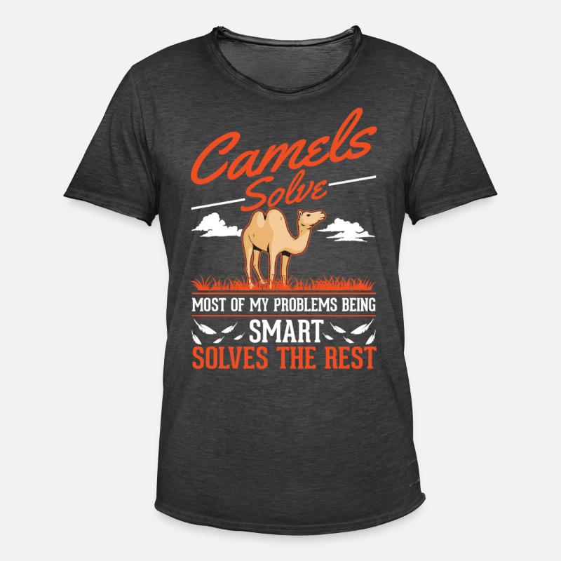 Kamel Dromedar Ägypten Geschenk Großkamel - Männer Vintage T-Shirt - Vintage Schwarz