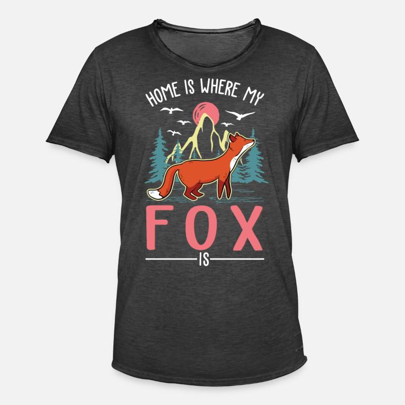 Fuchs Geschenk Rotfuchs - Männer Vintage T-Shirt - Vintage Schwarz