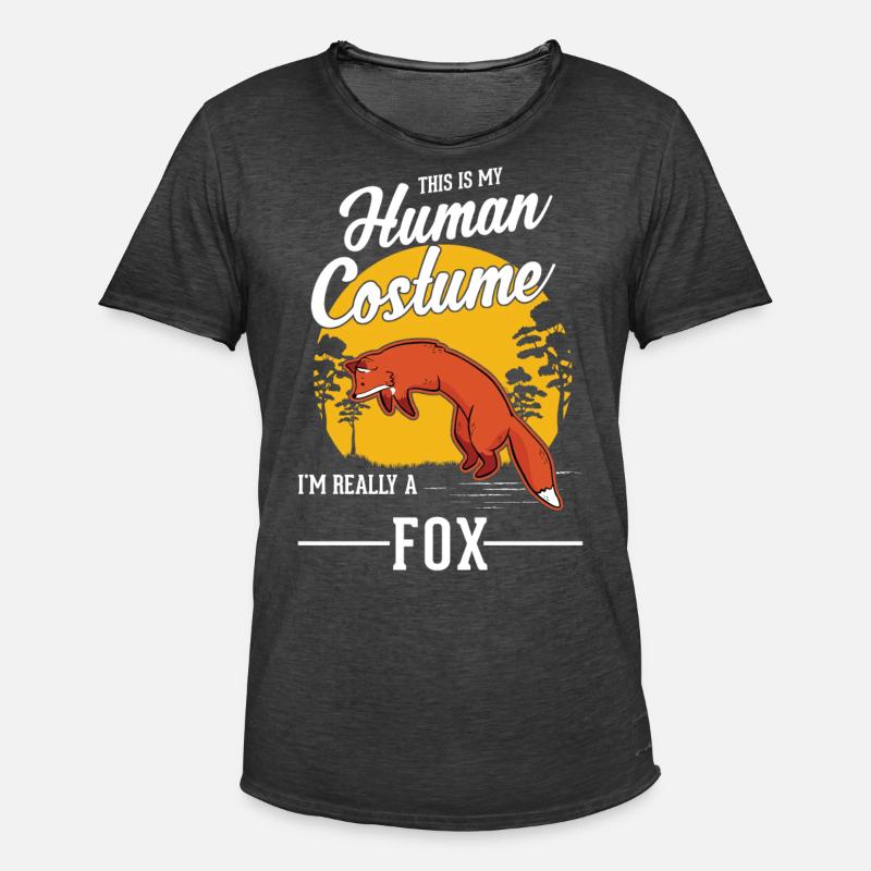 Fuchs Geschenk Rotfuchs - Männer Vintage T-Shirt - Vintage Schwarz