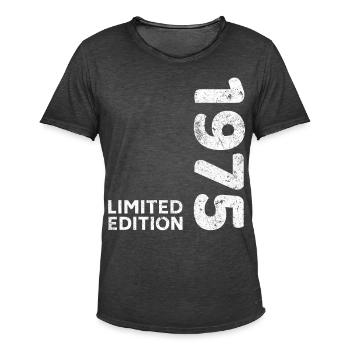 Geburtstag 1975 Limited Edition Jahrgang 1975 - Männer Vintage T-Shirt - Vintage Schwarz - Vorne