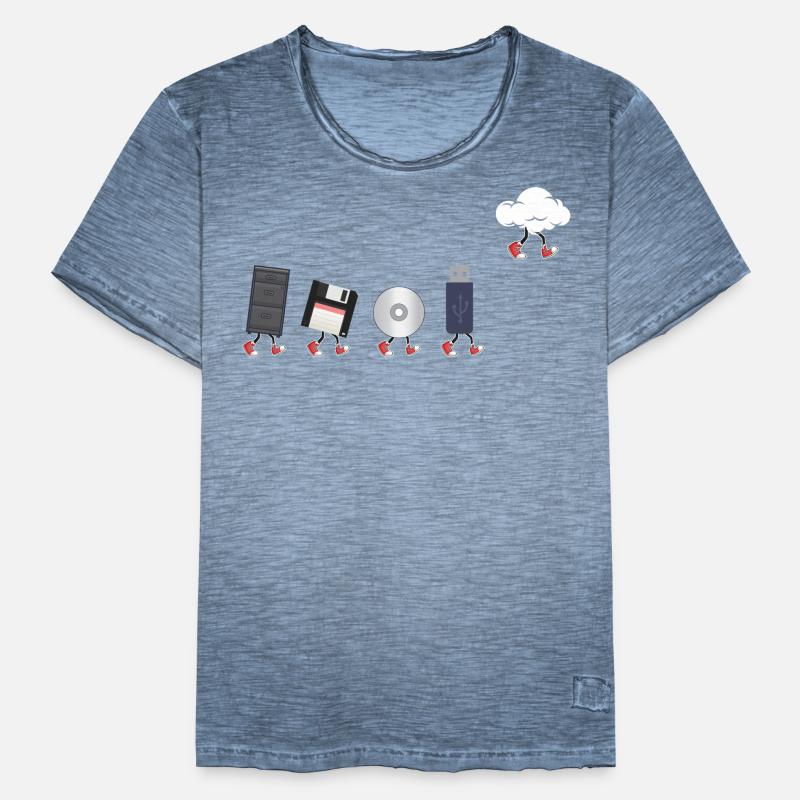 IT Geek, Accessoires PC Évolution des périphériques de stockage T-shirt vintage Homme