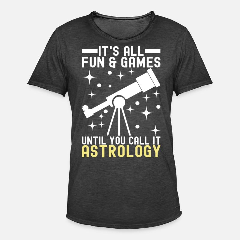 Atronome Astronomie - Männer Vintage T-Shirt - Vintage Schwarz