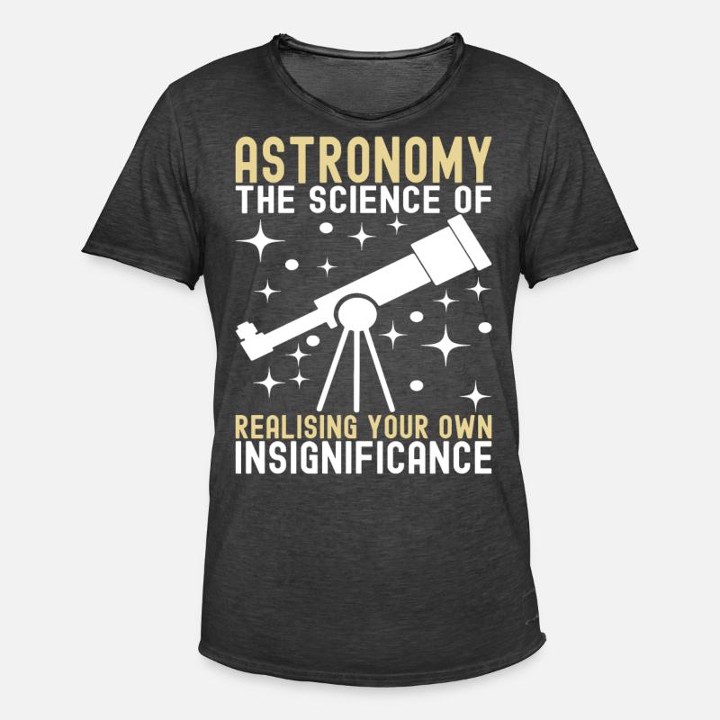 Atronome Astronomie - Männer Vintage T-Shirt - Vintage Schwarz
