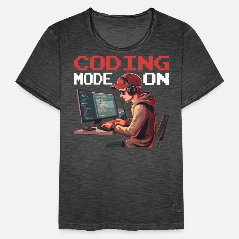 Coding Mode On 2 Männer Vintage T-Shirt