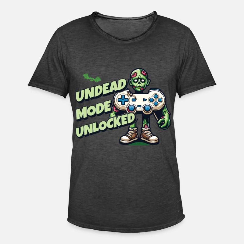 Zombie Gaming Controller: Untoter Modus - Männer Vintage T-Shirt - Vintage Schwarz