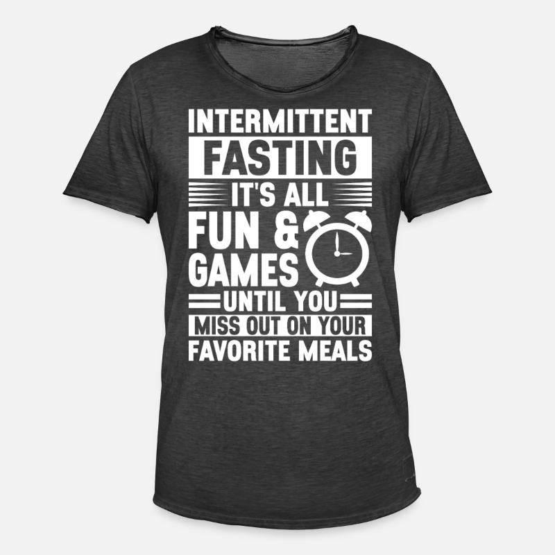 Intermittent fasting Intermittent fasting - Men's Vintage T-Shirt - washed black