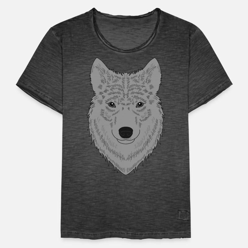 Conception graphique de visage de chien T-shirt vintage Homme