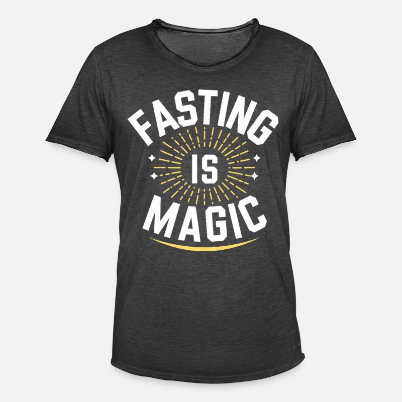 Intermittent fasting Intermittent fasting - Men's Vintage T-Shirt - washed black