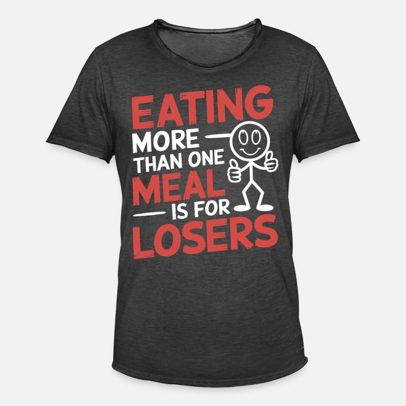 Intermittent fasting Intermittent fasting - Men's Vintage T-Shirt - washed black