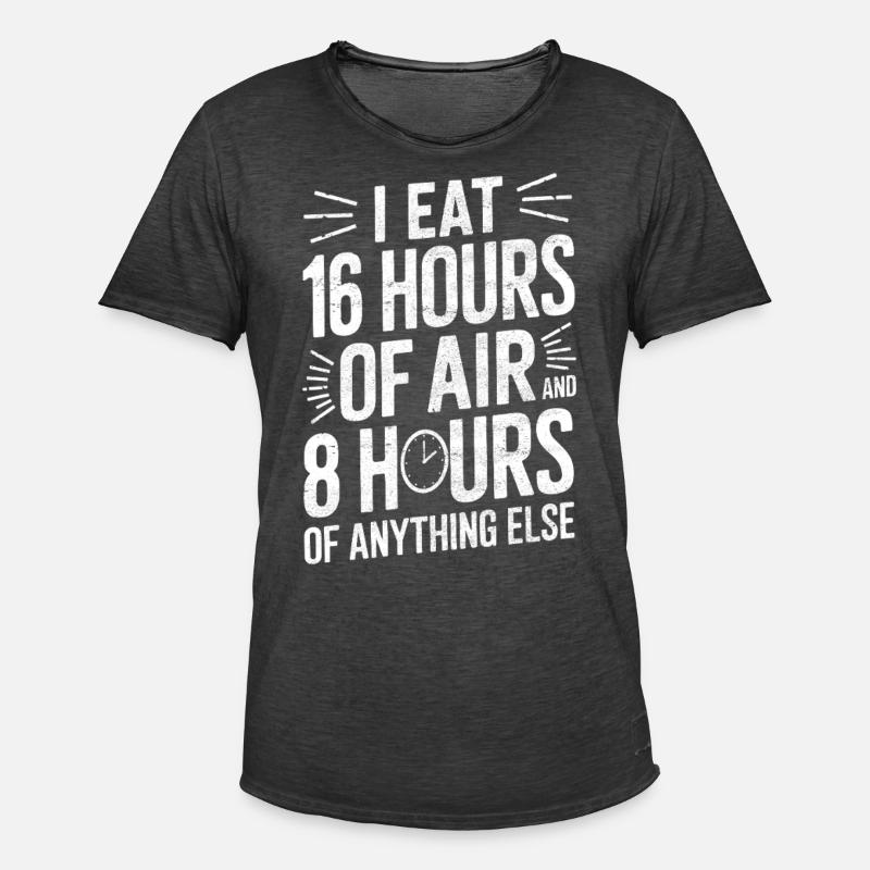 Intermittent fasting Intermittent fasting - Men's Vintage T-Shirt - washed black
