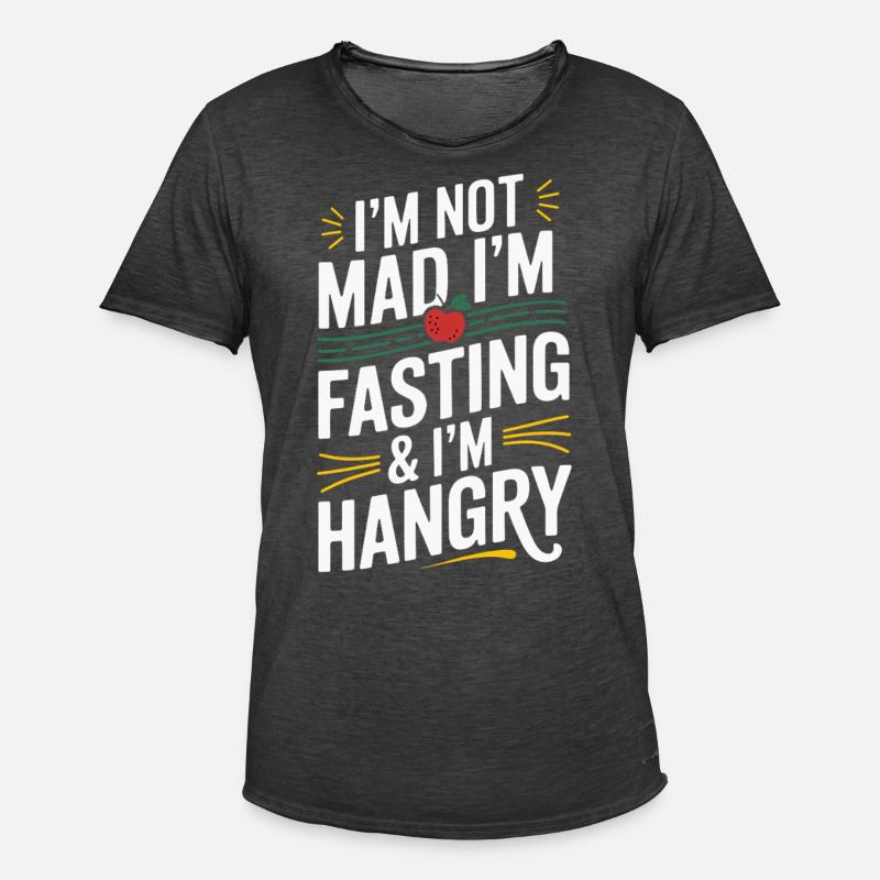 Intermittent fasting Intermittent fasting - Men's Vintage T-Shirt - washed black
