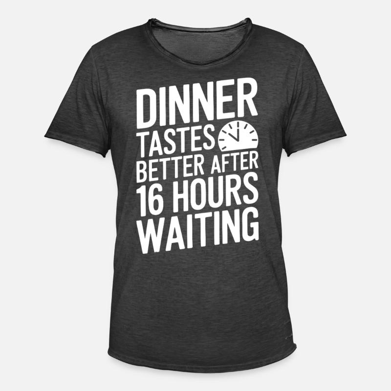 Intermittent fasting Intermittent fasting - Men's Vintage T-Shirt - washed black