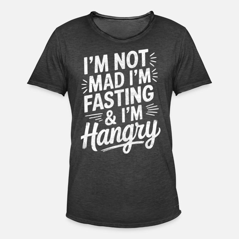 Intermittent fasting Intermittent fasting - Men's Vintage T-Shirt - washed black