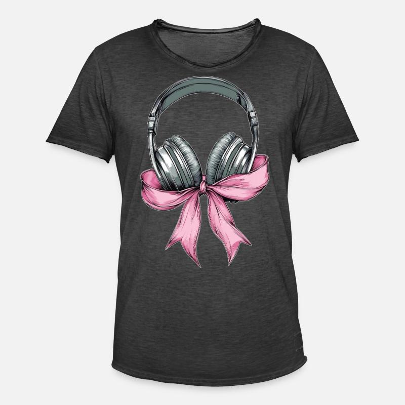 Coquette Bow Tontechniker Tontechniker - Männer Vintage T-Shirt - Vintage Schwarz