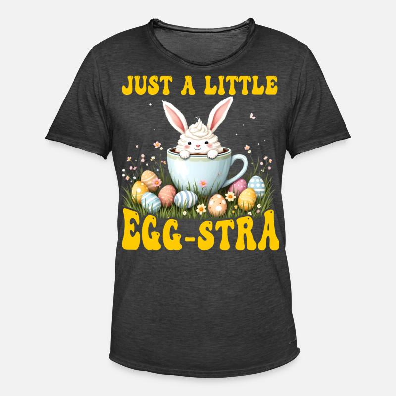 Nur ein bisschen Egg-stra - Männer Vintage T-Shirt - Vintage Schwarz