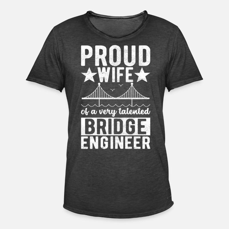 Bridge Engineer Bridge Construction - Men's Vintage T-Shirt - washed black