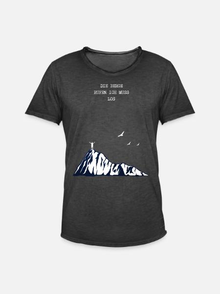 Wandern Minimalistisch - Männer Vintage T-Shirt - Vintage Schwarz